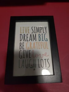 LIVE SIMPLE DREAM BIG PICTURE FRAME 5 x 7 - Picture 1 of 2