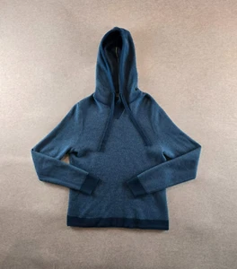 Vineyard Vines Merino Wool Hoodie Womens Medium Blue Pullover Sweater Preppy - Picture 1 of 8