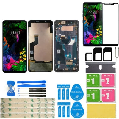 Für LG G8S ThinQ LMG810 OLED LCD Display Touch Screen Digitizer Ersatz Rahmen - Bild 1 von 4