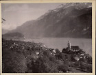 Switzerland, Interlaken, Brienz, vintage photomechanical print vintage photomech