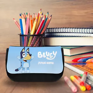 Bluey Personalised Black Pencil Case / Vanity Case -Add Name-PCB 1028 - Picture 1 of 3