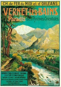 C.P.A / THÈME / PUBS DIVERS 1980 / CH.DE FER VERNET LES BAINS - Imagen 1 de 2