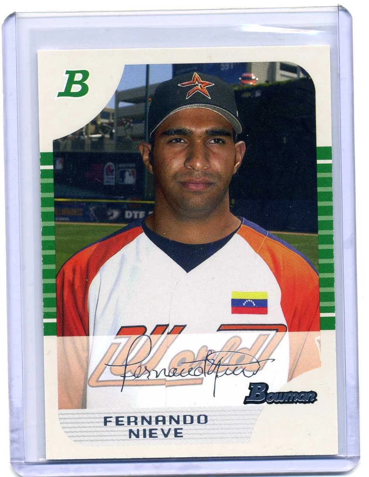 FERNANDO NIEVE 2005 Bowman Draft WHITE BORDER #156/225 - ASTROS - Image 1 of 2