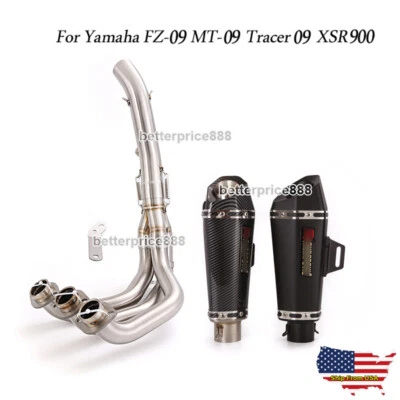 Silenciador de tubo de escape de motocicleta para Yamaha MT09 Tracer 09 FZ09 XSR900 Foto 1 de 4