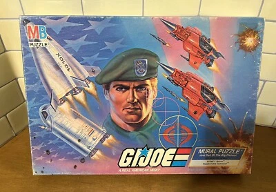 1988 Vintage G.I. Joe 221 шт. головоломка сцена 1 сокол цели команда кобры - Изображение 1 из 4