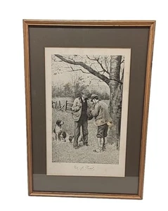 ANTIQUE 1904 SIGNED PRINT BY A. B. FROST HUNTING Colliers Weekly Framed 12"X18" - Picture 1 of 24