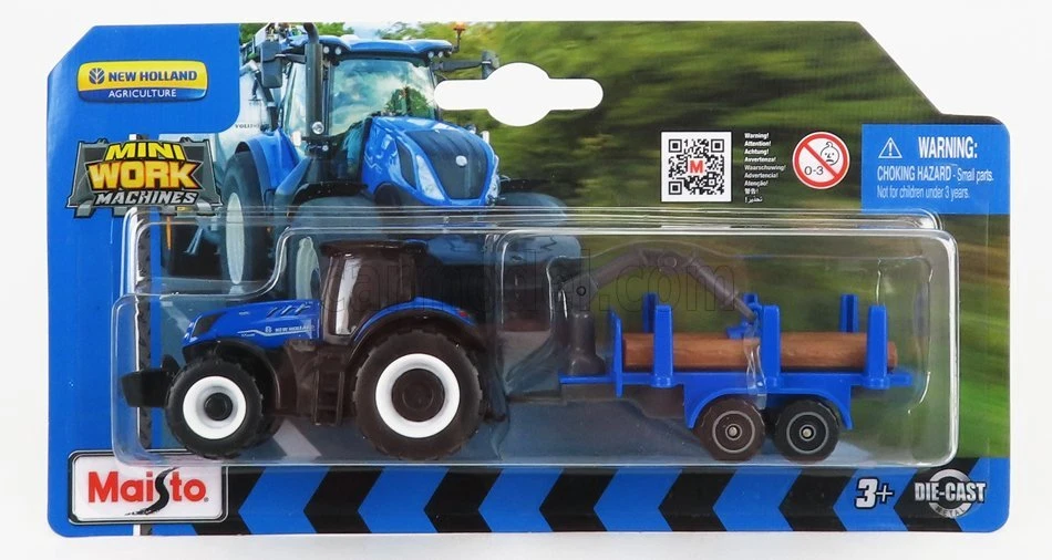 MODELLINO AGRICOLO STATICO DIECAST NEW HOLLAND T7-315 TRATTORE TRAILER 2018 1:64 - Immagine 1 di 1