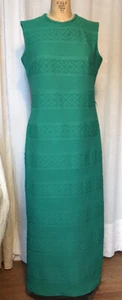 Vintage Green Sleeveless Lady Carol of New York Maxi Dress Sz M - Picture 1 of 8