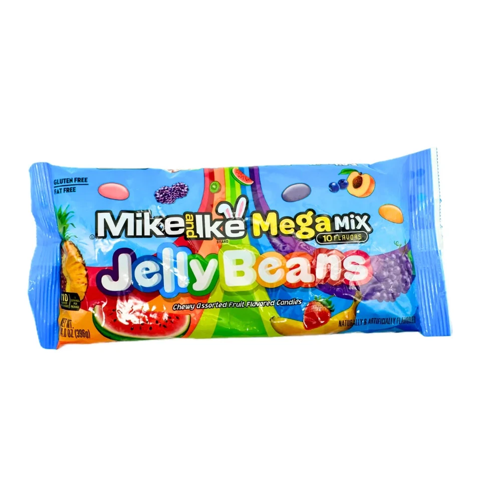 Mike and Ike 14 oz MEGA MIX Geleia Mastigável Doces de Frutas Sortidas *BB 7/2026* - Imagem 1 de 2