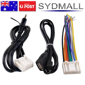 CAR RADIO STEREO CD PLAYER HARNESS+USB Harness+AUX Wiring Harness FOR SUBARU OZ - Foto 1 di 4