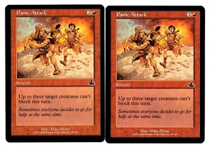 Panic Attack - Exodus 1998 Magic The Gathering Red Common Sorcery NP X 2 - Imagen 1 de 1