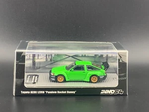 Inno64 Toyota AE86 Levin Pandem Rocket Bunny Green 1/64 - Picture 1 of 7