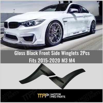 Parachoques delantero negro brillante para BMW F80 M3 F82 F83 M4 15-20 Foto 1 de 4