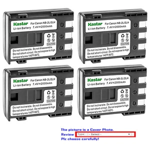 Kastar Replacement Battery for Canon NB-2L 2LH Canon PowerShot G7 PowerShot G9 - Picture 1 of 7