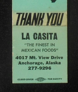 60er Jahre La Casita Mexican Foods 4017 Mt. View Drive Lazy Mexican Anchorage AK MB - Bild 1 von 1