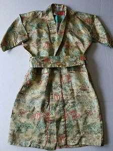 ❤ ADORABLE Authentic Robe Childs SZ 6 Silk Satin Embroider Jacket How Adorable - Picture 1 of 11