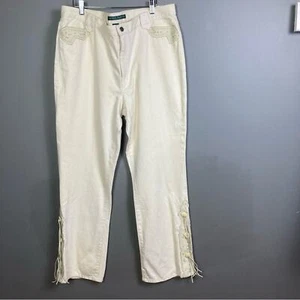 Lauren Jeans Ralph Lauren size 16 western Y2K tassel coastal cowgirl cottagecore - Picture 1 of 11