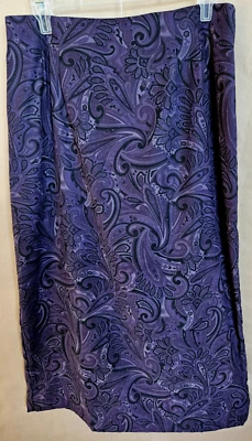 BRIGGS SAIA FEMININA RETA COM FENDA ROXO ESCURO E PRETO TAMANHO 12 # 4418 - Imagem 1 de 4