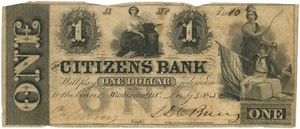 1852 Citizens Bank Washington D.C. $1 n.3040 (L1288) - Foto 1 di 2