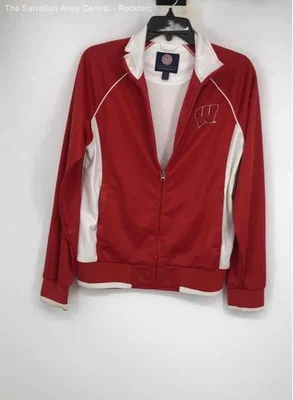 Chaqueta deportiva G-III para hombre roja blanca Winsconsin manga larga cremallera completa talla S Foto 1 de 4