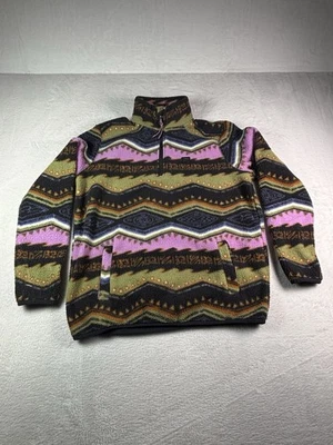 Billabong Adventure Division Fleece 1/4 Zip All Over Print Aztec Women's Small - Image 1 of 4
