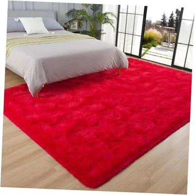  Fluffy Rugs for Bedroom Living Room, Shag Area Rugs for Nursery Kids Girls  - Image 1 of 4