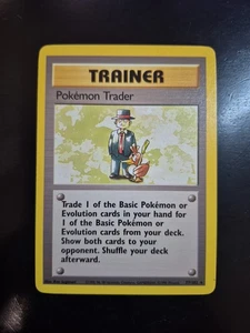1999 Pokémon TCG Pokémon Trader 77/102 Base Set Rare Vintage Card WOTC LP - Picture 1 of 2