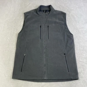 SCOTTeVEST Fleece Vest Gray Travel Tech Pockets Full Zip Lightweight XL - Picture 1 of 8
