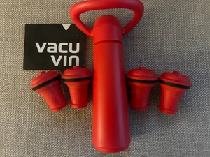 Vacu Vin Weinpumpe Concerto - rot - 1 Pumpe 4 Stopper - Vakuumpumpe mit Wein - Bild 1 von 1