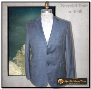 Barneys NY LORO PIANA Men's 42R Blue Check Blazer Jacket Sport Coat Verona CT - Picture 1 of 15