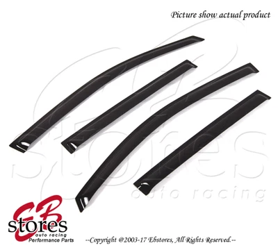 Viseras de ventana JDM de humo oscuro montadas en el exterior 4 un. para Nissan Armada 2004-2016 Foto 1 de 4