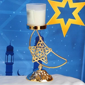Eid Mubarak Tealight Candle Holder Table Decor Dinner Moon Star Candle Stand - Picture 1 of 6