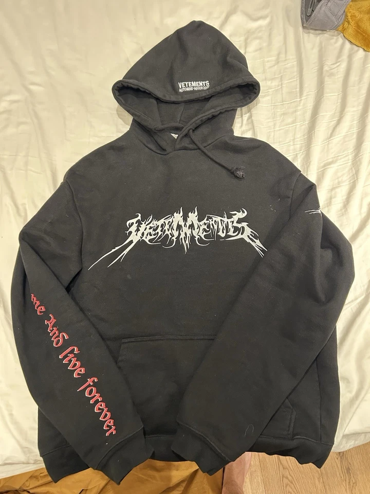 Vetements Total F*cking Darkness Black Oversized Hoodie Men's Size XL Very Rare - Image 1 of 4