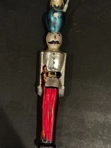 Nussknacker mundgeblasenes Glas Christbaumschmuck 5"h - Bild 1 von 9