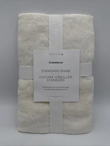 Crate&Barrel Standard Sham European Flax Certified 100% Linen (1) 20”x26” Warm W - Picture 1 of 3