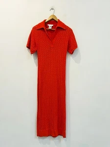 Designer Shona Joy Size S Cotton Crochet Knit Midi Women's Dress - Picture 1 of 4