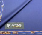 Plain Blue MILLENNIAL 100% Wool Fabric RWS, By Dormeuil, Jacketing, 2.8m x 1.5m
