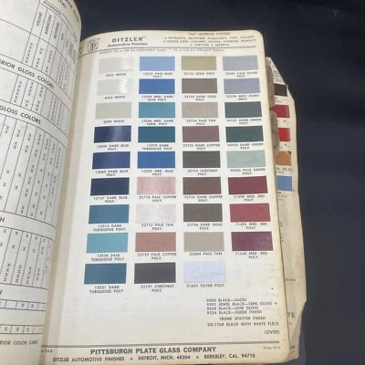 Cargador Plymouth Cuda Imperial Chrysler Dodge 1967 interior virutas de pintura Ditzler Foto 1 de 4