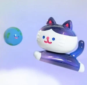 F.UN x RiCO HAPPY COSMO Series Galaxy Kancho & Zigu Figure 🐱🌍 Cat & Earth NEW - Picture 1 of 3