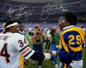 Walter Payton / Eric Dickerson handsignierter 8x10 Foto Reprint signed Auto HOF - Bild 1 von 2