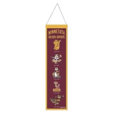 Minnesota Golden Gophers NCAA Heritage Banner Embroidered Wool 8" X 32"