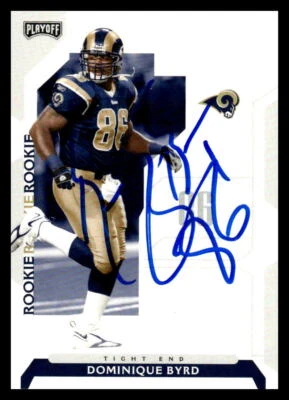 Dominique Byrd 2006 Playoff NFL Playoffs #123 IP Auto Football Card - Image 1 of 2