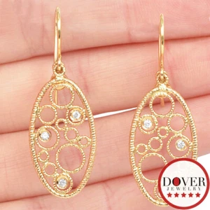Roberto Coin Diamond Ruby 18K Gold Dangle Drop Earrings 5.1 Grams NR - Picture 1 of 5