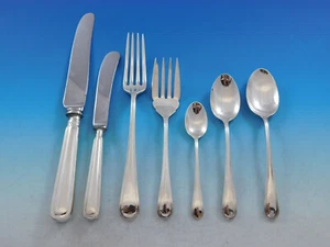 Saxon by Birks Canada Sterling Silver Flatware Set for 8 Service 63 pieces - Picture 1 of 10