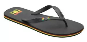 Infradito Sandali Ciabatte Mare Uomo DC Shoes Sandals Spray Nero Black Rasta - Imagen 1 de 1
