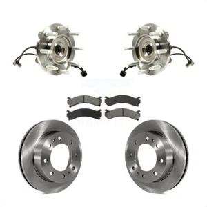 Hub Bearing Brake Rotor Pad Front Kit For GMC Chevrolet Sierra 2500 HD Silverado - Picture 1 of 7