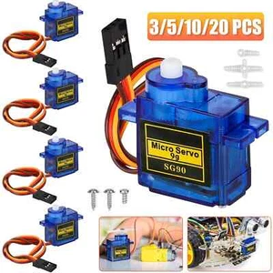 20Pcs SG90 9g Mini Micro Servo Motor Gear for RC Plane Helicopter Control - Picture 1 of 13