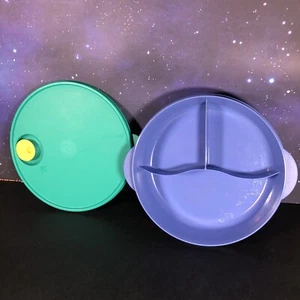 Tupperware Crystalwave Porta Pranzo con Coperchio Blu Verde Giallo - Foto 1 di 9