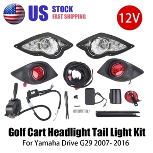 For Yamaha G29/Drive LED Deluxe Street Legal Golf Cart Light Kit 2007-2016 12V - Picture 1 of 12