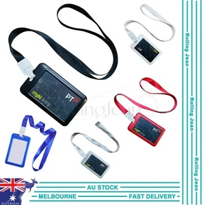 Neck Lanyard Bus Name ID Badge Credit Opal Myki Security Card Key Holder Case - Picture 1 of 7